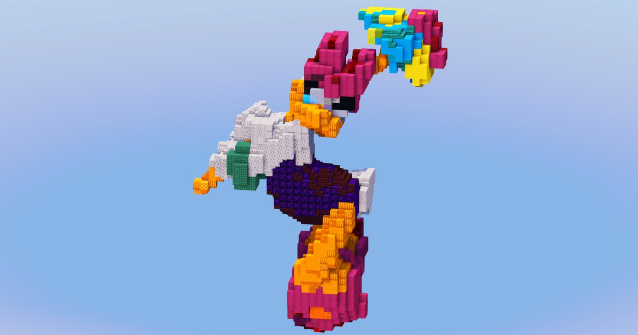 Daisy Duck from Disney Duck Tales — Minecraft Build by LeonisBuilds