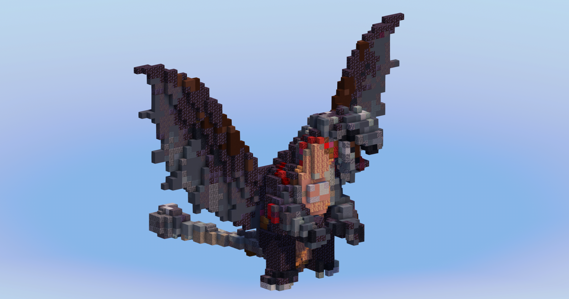 Red Death Dragon from How To Train Your Dragon — Minecraft Build by LeonisBuilds
