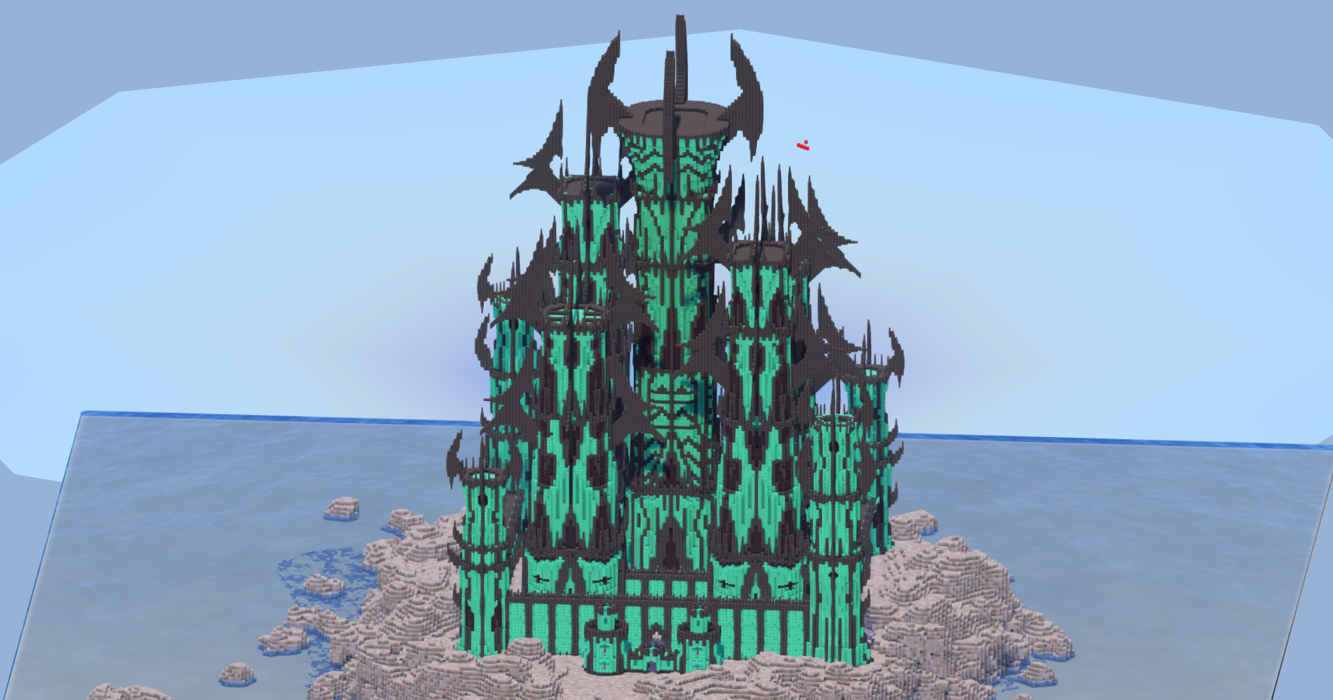 Dark Copper Fantasy Castle 400x400 Blocks Fully Built Custom Map — Minecraft Build by LeonisBuilds (3)