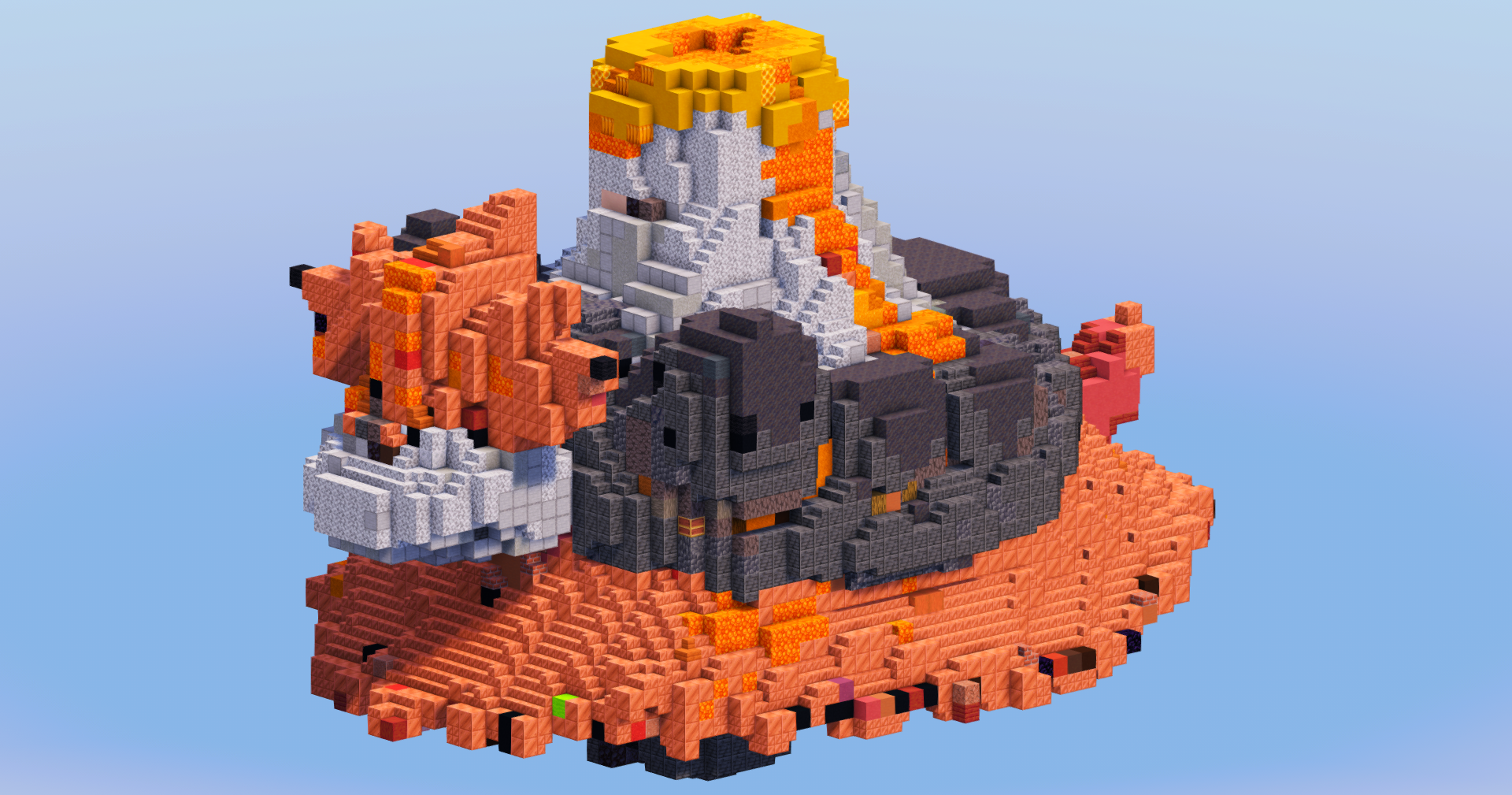 Mega Camerupt from Pokemon — Minecraft Build by LeonisBuilds (2)