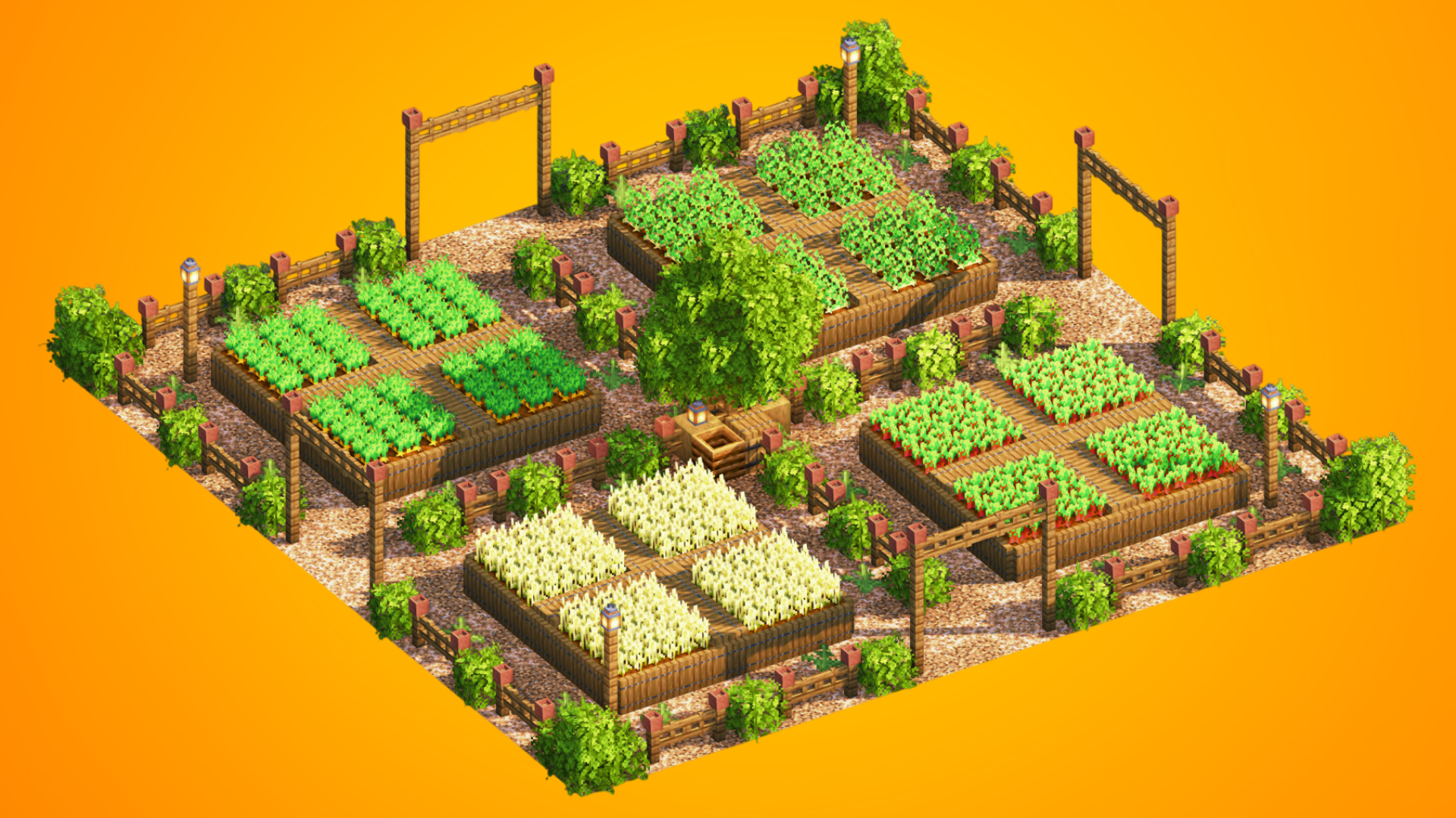 Medieval Crop Farm & Garden | Detailed Survival Build — Minecraft Build by RaekonBuilds