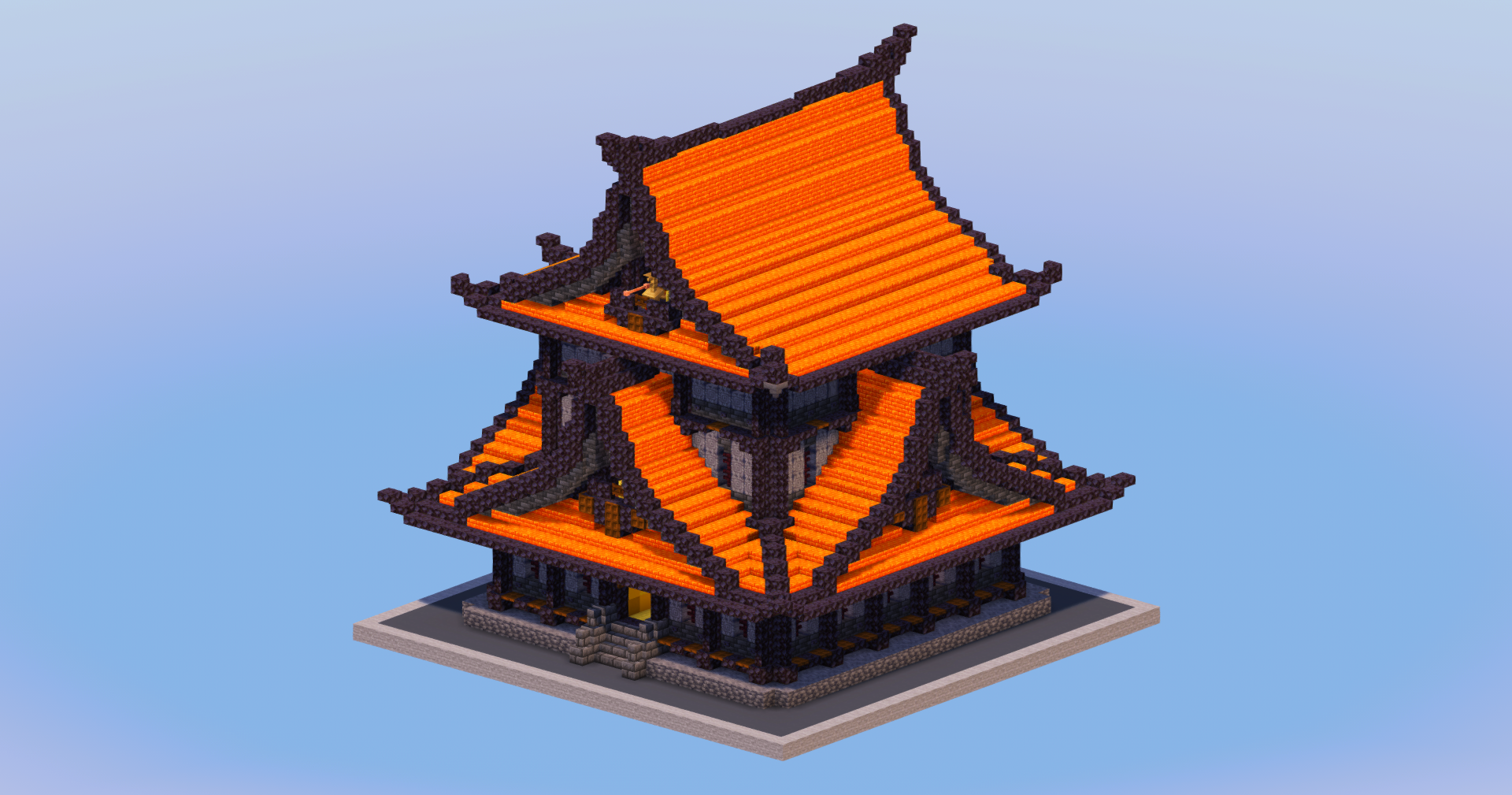 Resin Bricks Japanese Temple — Minecraft Build by LeonisBuilds