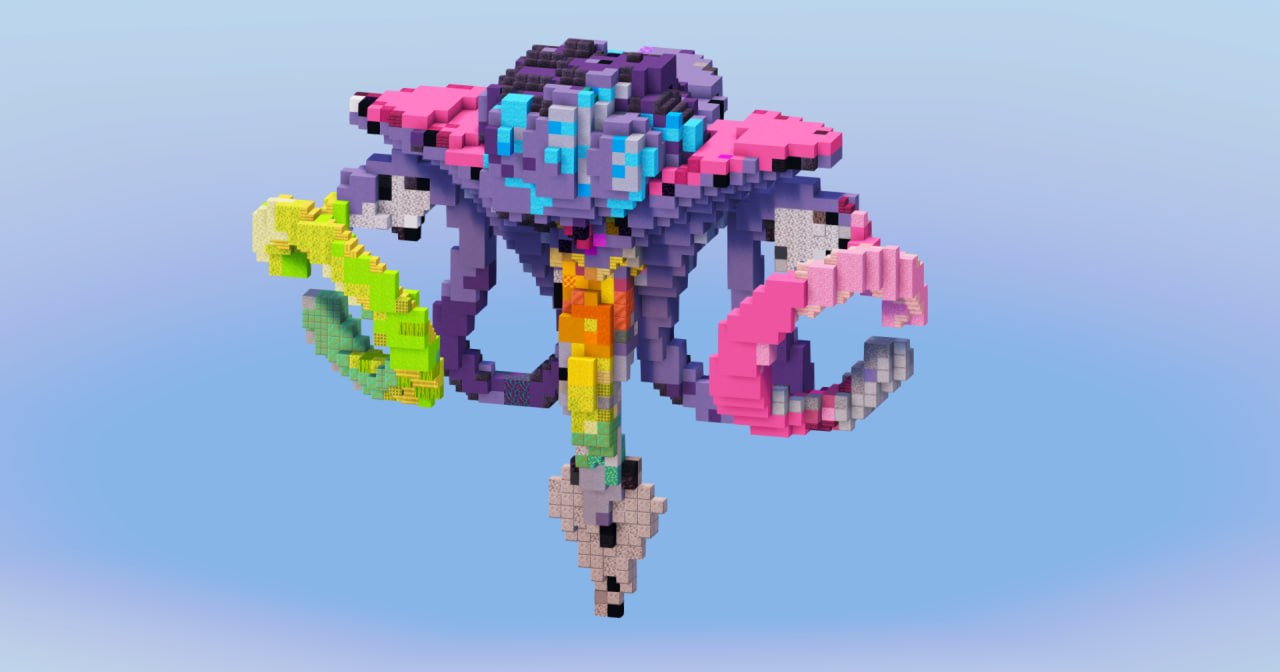 Mega Malamar from Pokemon — Minecraft Build by LeonisBuilds