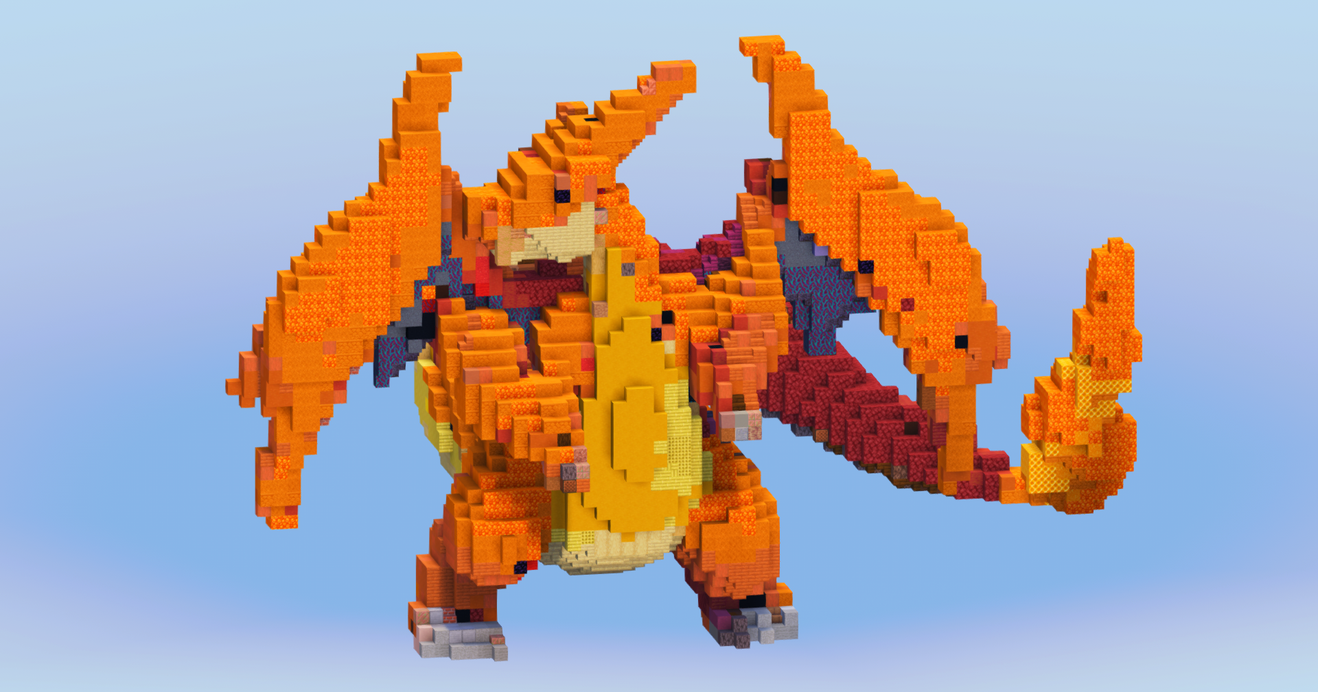Mega Charizard Y from Pokemon — Minecraft Build by LeonisBuilds (3)