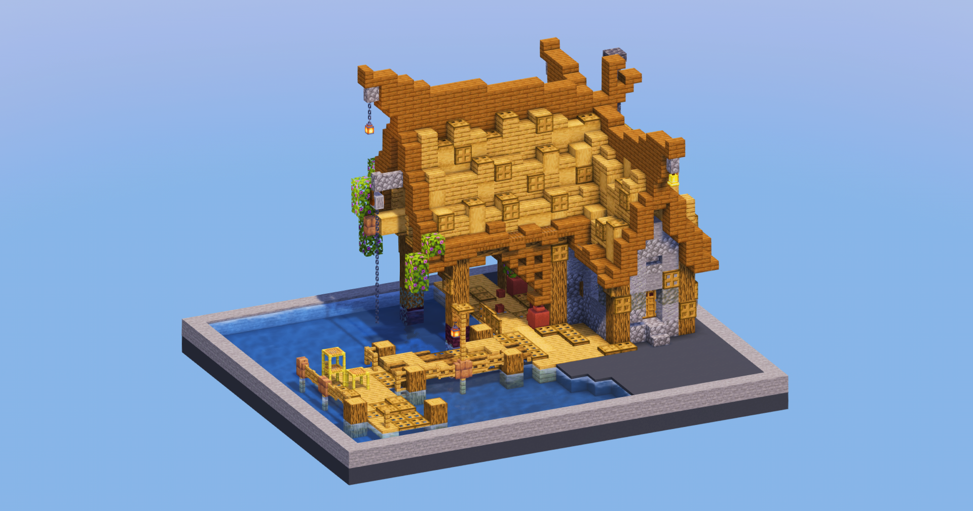 Oak Medieval Wharf — Minecraft Build by LeonisBuilds (2)