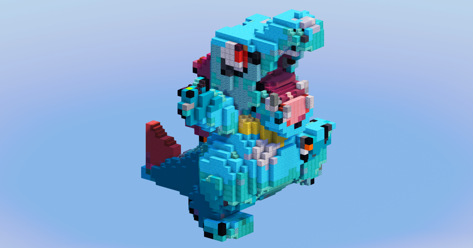 Totodile from Pokemon — Minecraft Build by LeonisBuilds