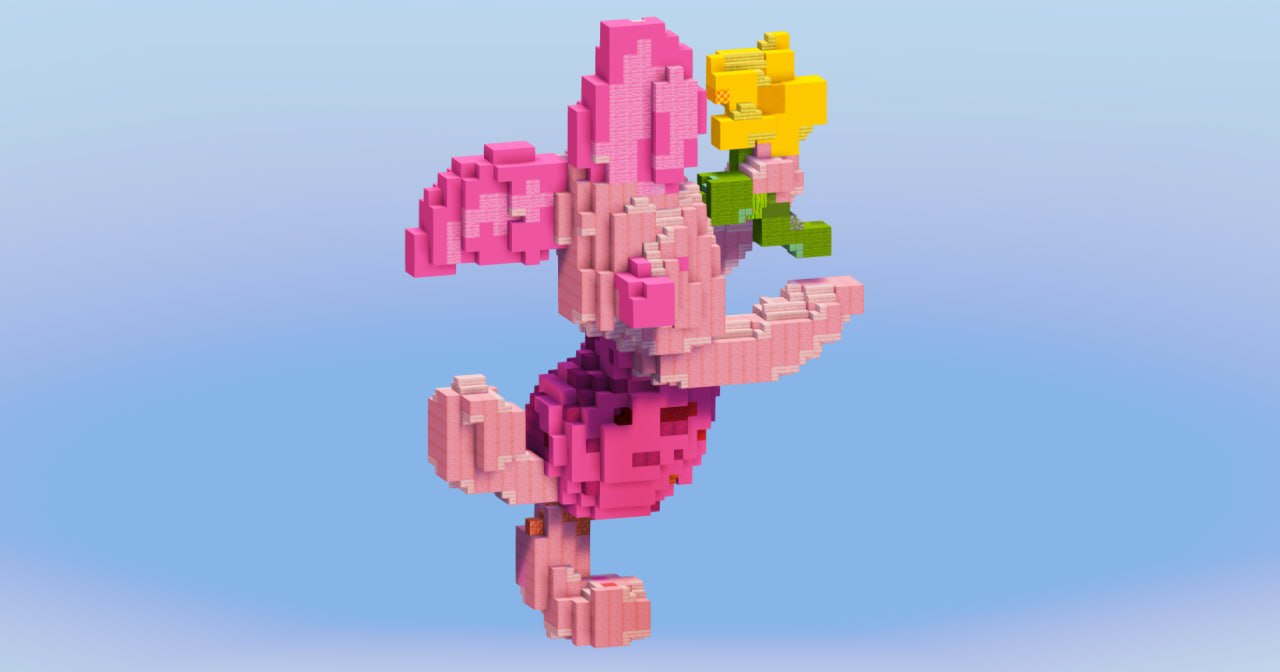 Piglet from Disney Winnie the Pooh — Minecraft Build by LeonisBuilds