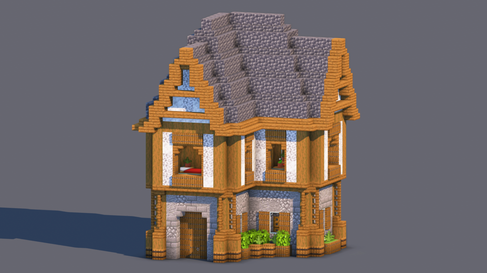 Medieval House – Fully Decorated Interior | Download — Minecraft Build by RaekonBuilds