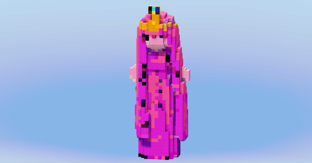 Princess Bubblegum from Adventure Time — Minecraft Build by LeonisBuilds (2)