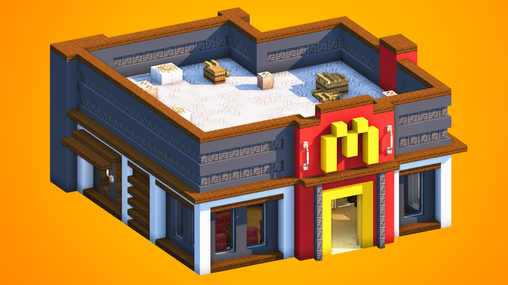 Modern McDonald's | Fully Furnished Interior — Minecraft Build by RaekonBuilds (5)