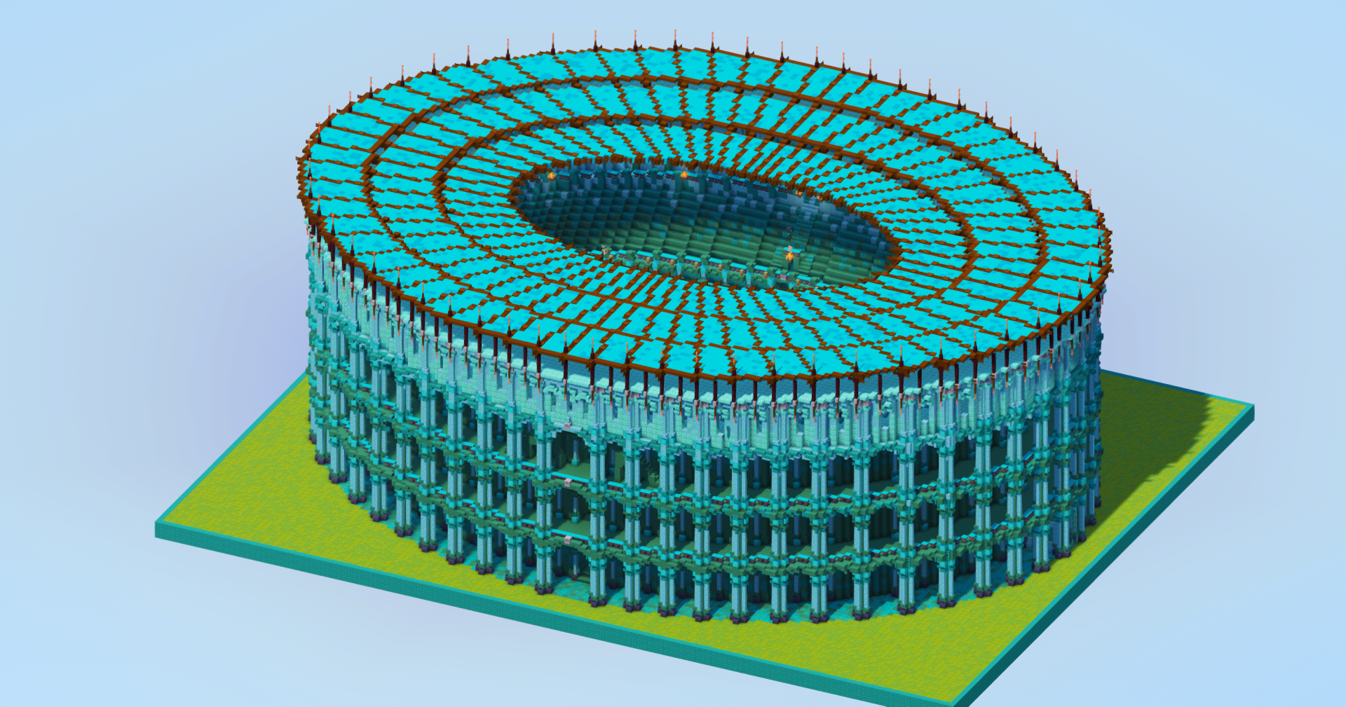 Dark Prismarine Colosseum — Minecraft Build by LeonisBuilds