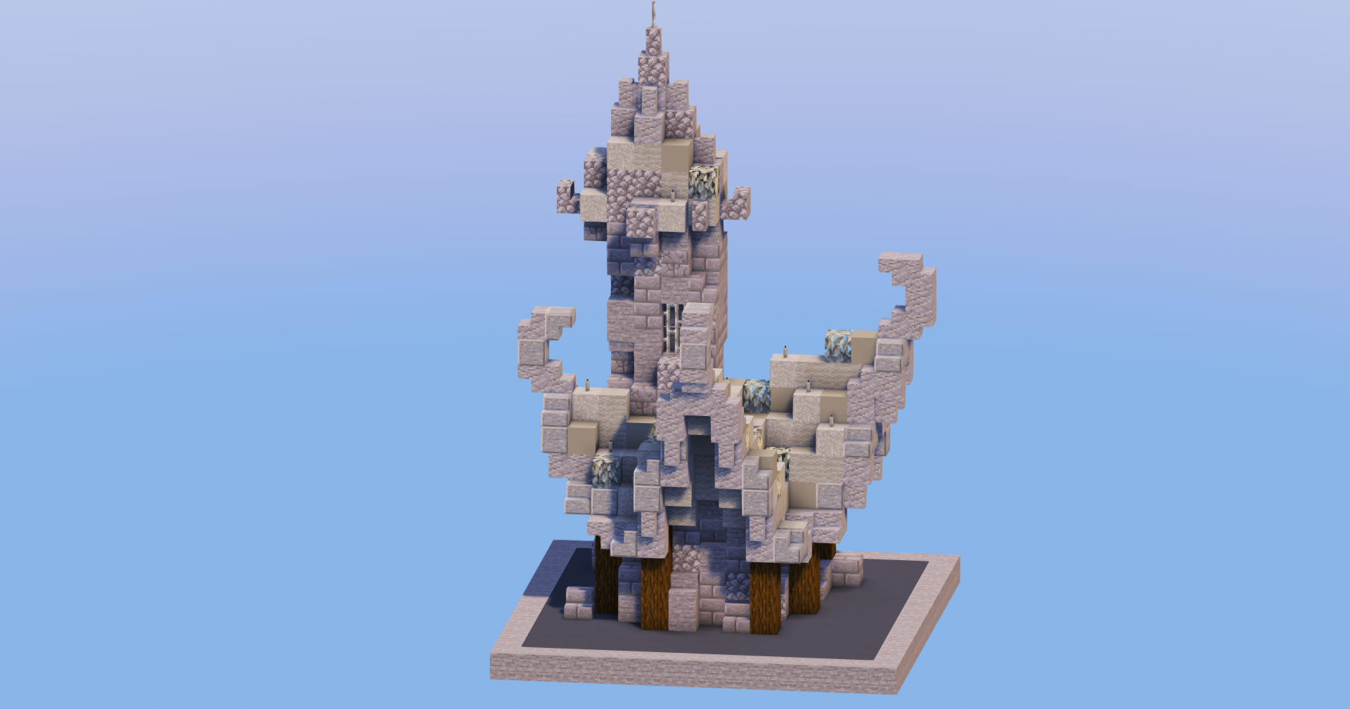 Light Gray Medieval Fantasy House 3 — Minecraft Build by LeonisBuilds