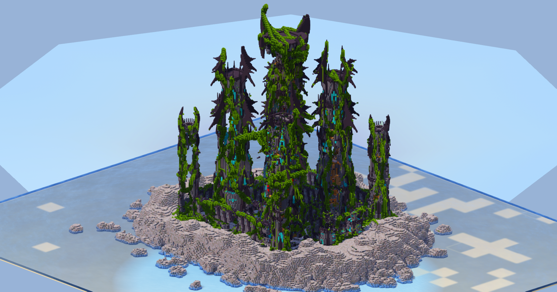 Ruined Overgrown Fantasy Castle 400x400 Blocks Fully Built Map — Minecraft Build by LeonisBuilds (2)