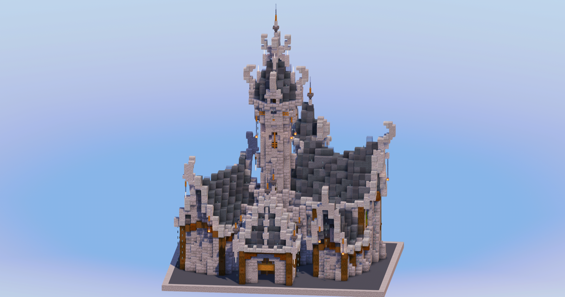 Dark Medieval Fantasy Castle — Minecraft Build by LeonisBuilds
