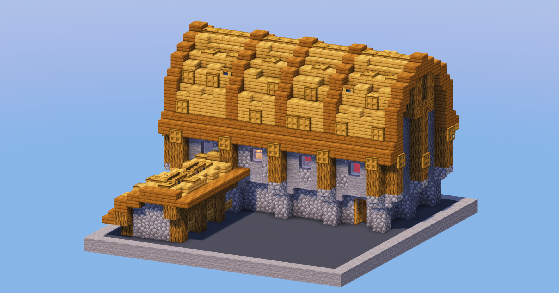 Oak Medieval Barn — Minecraft Build by LeonisBuilds (2)