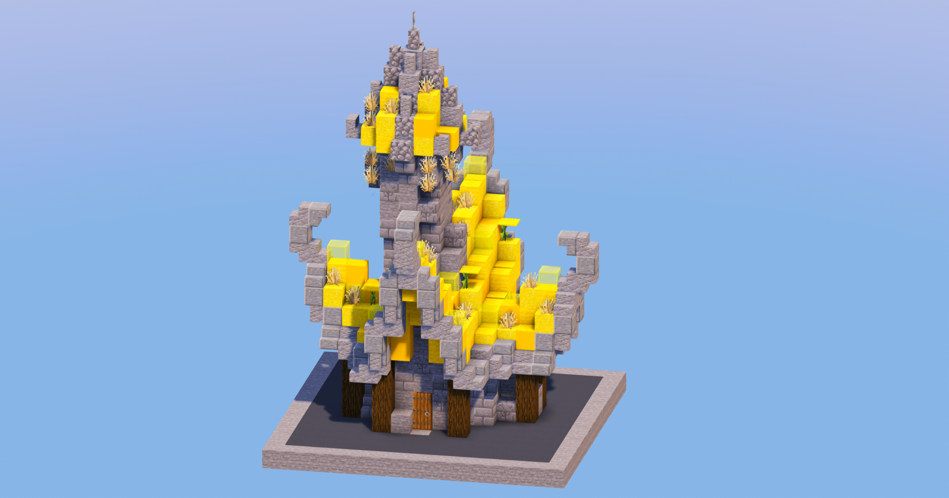Yellow Medieval Fantasy House 1 — Minecraft Build by LeonisBuilds (2)