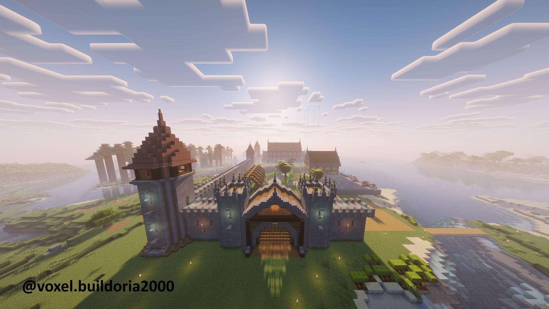 Survival starter base (castle) 26.2 — Minecraft Build by voxel.buildoria2000