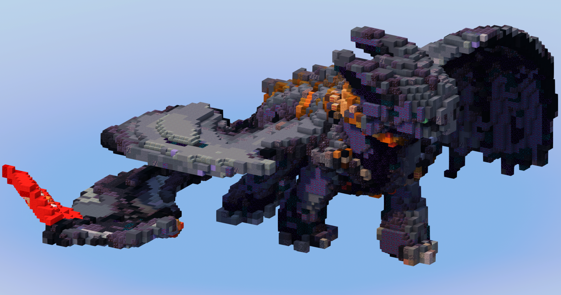 Toothless - Night Fury Dragon from How To Train Your Dragon — Minecraft Build by LeonisBuilds (2)