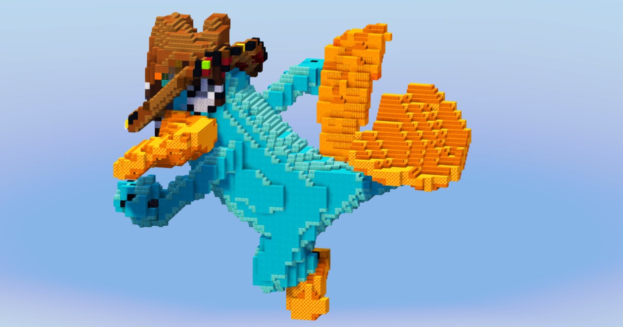Perry the Platypus from Phineas and Ferb download — Minecraft Build by LeonisBuilds (2)