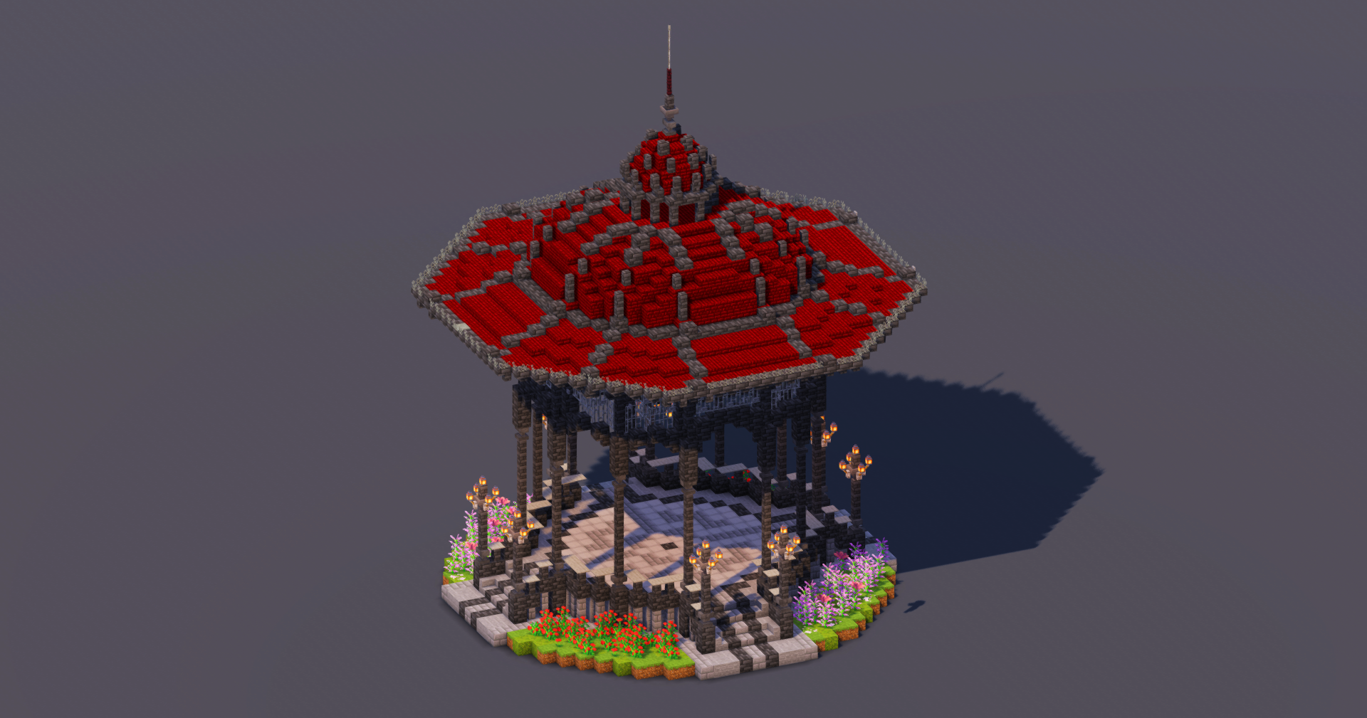 Dark Gothic Bandstand — Minecraft Build by MellowHat (2)