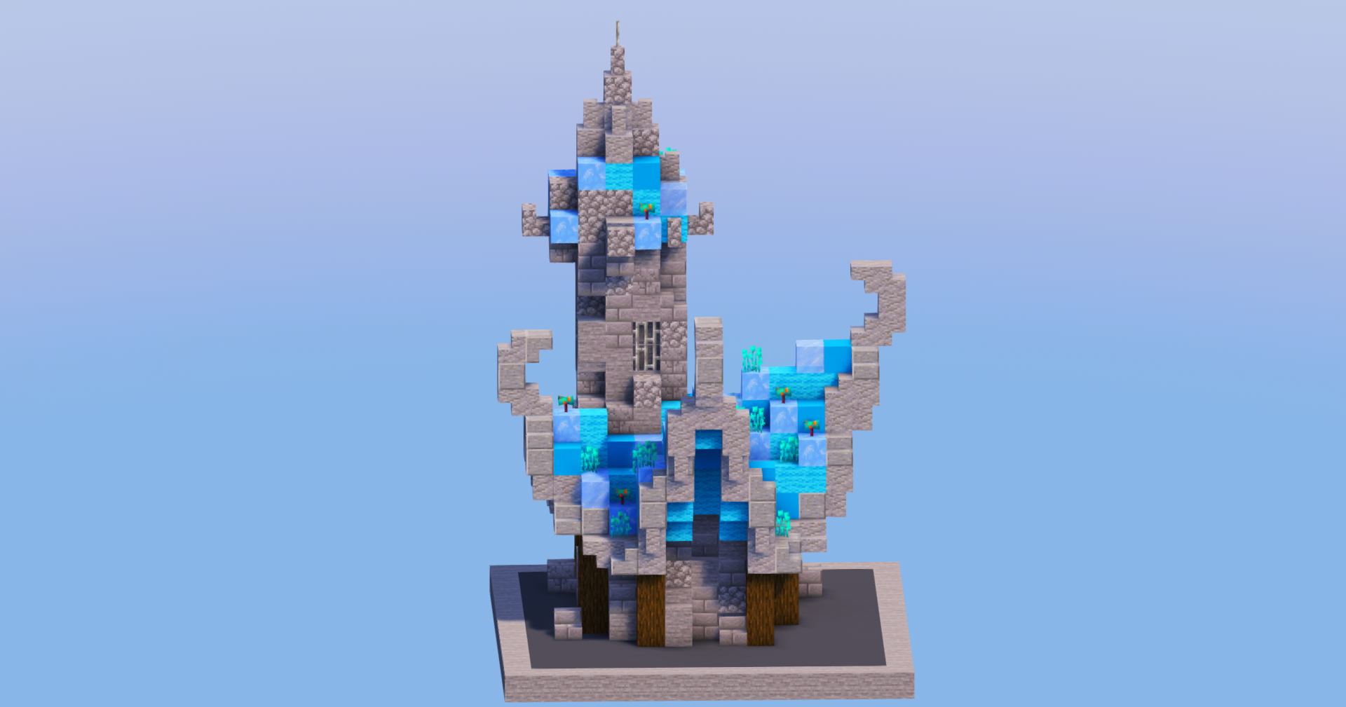 Icy Medieval Fantasy House 2 — Minecraft Build by LeonisBuilds (2)