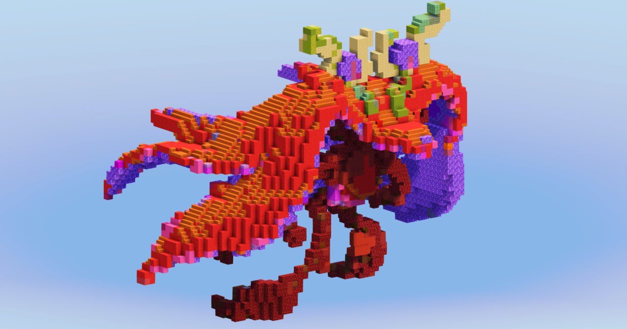 Mega Dragalge from Pokemon — Minecraft Build by LeonisBuilds (2)