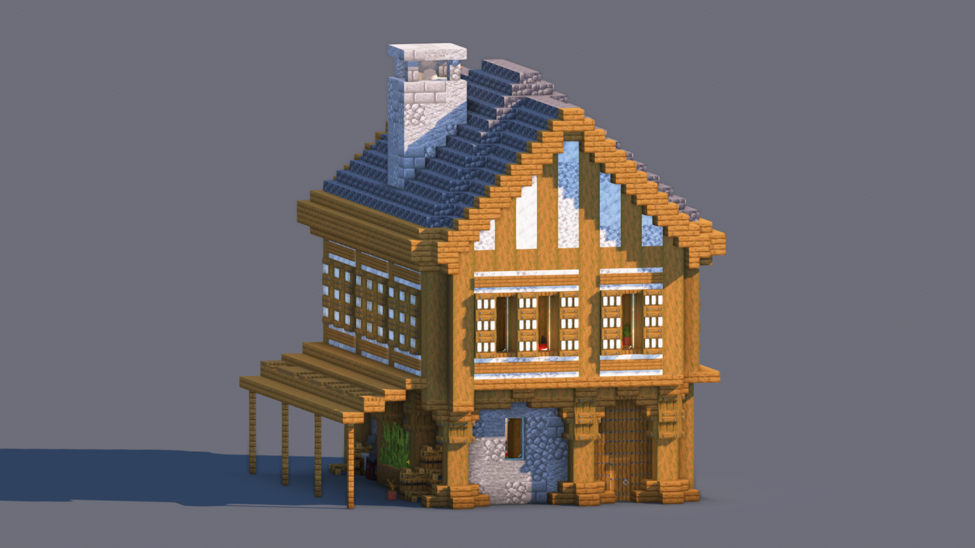 Medieval House – Fully Decorated Interior | Download — Minecraft Build by RaekonBuilds