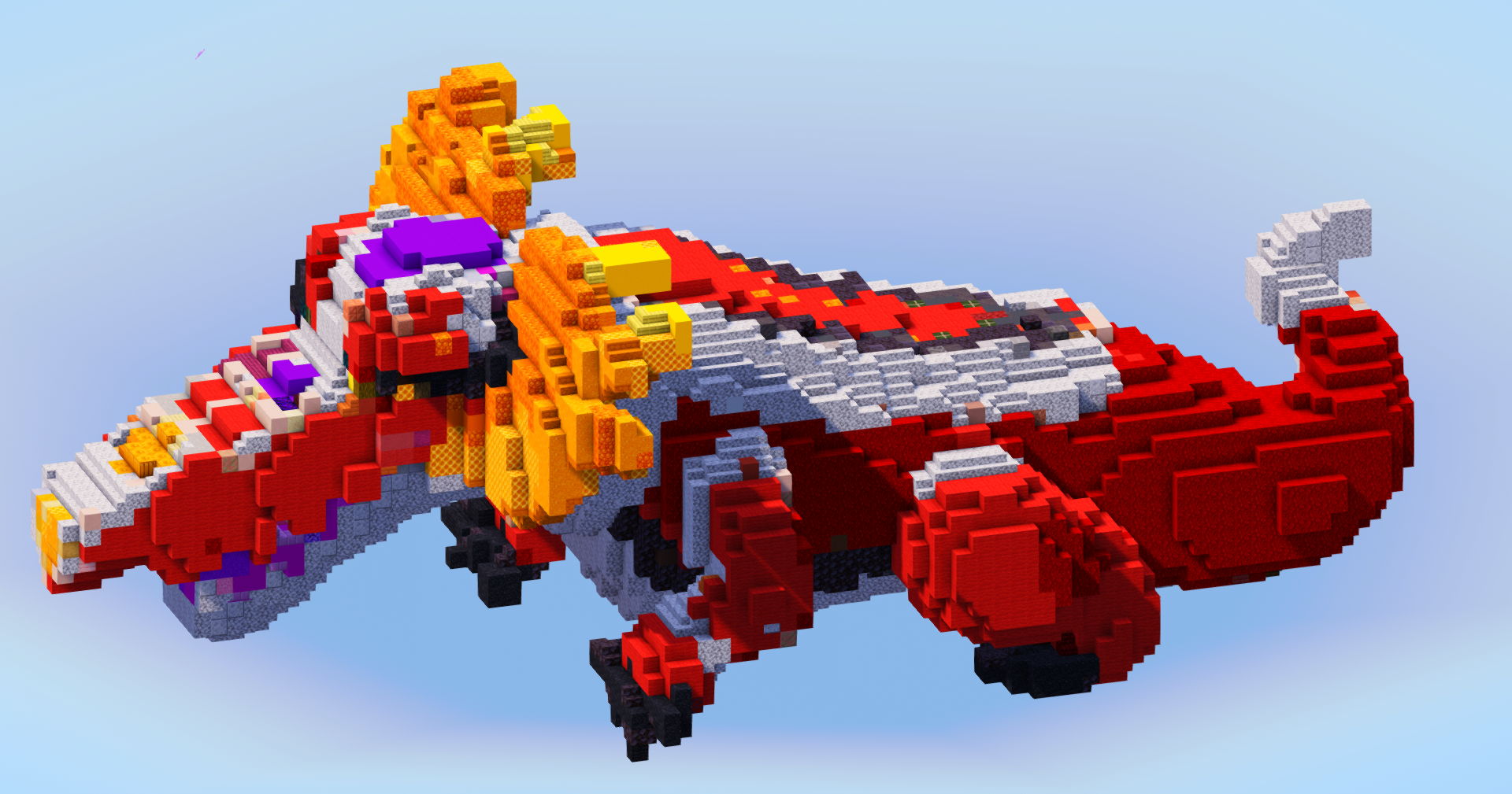 Skeledirge from Pokemon — Minecraft Build by LeonisBuilds