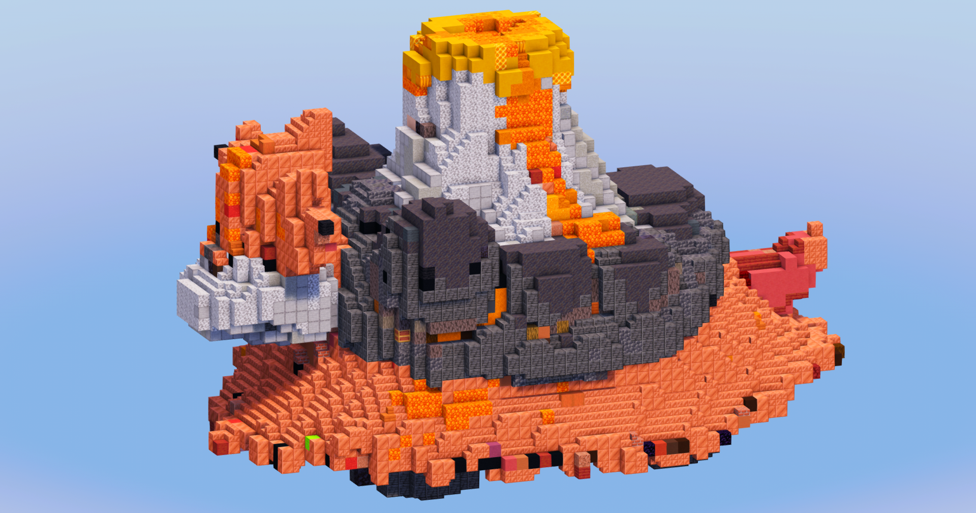 Mega Camerupt from Pokemon — Minecraft Build by LeonisBuilds