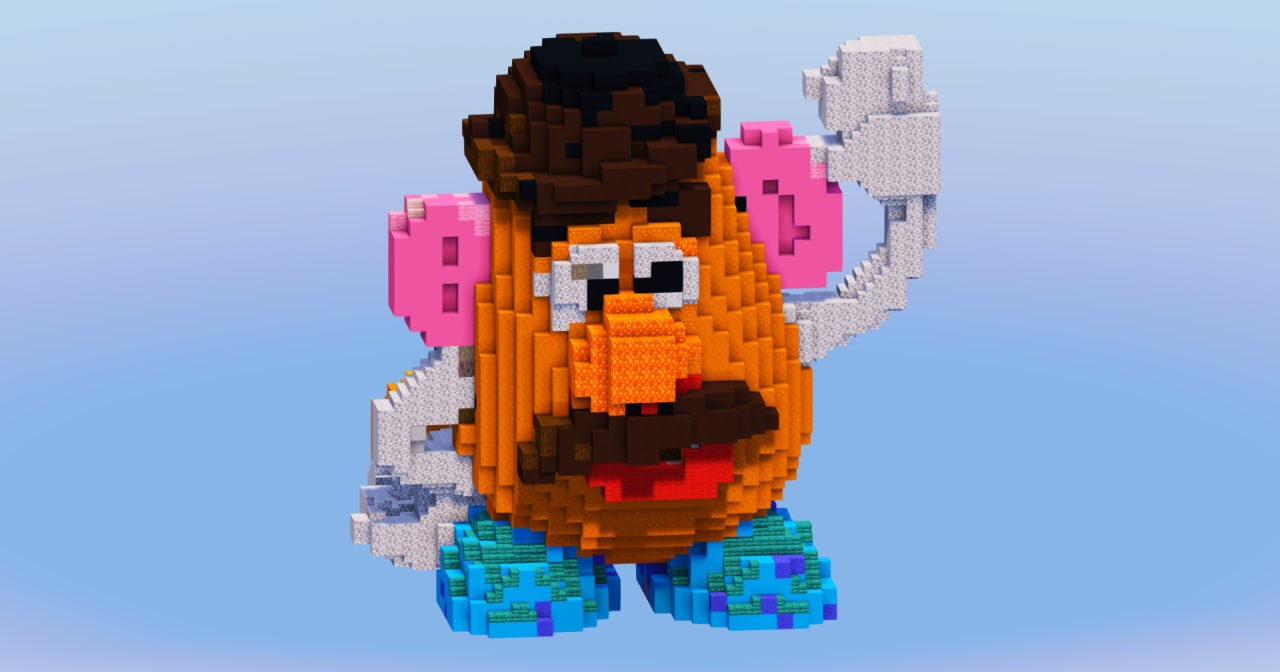 Mr Potato Head from Disney Toy Story — Minecraft Build by LeonisBuilds