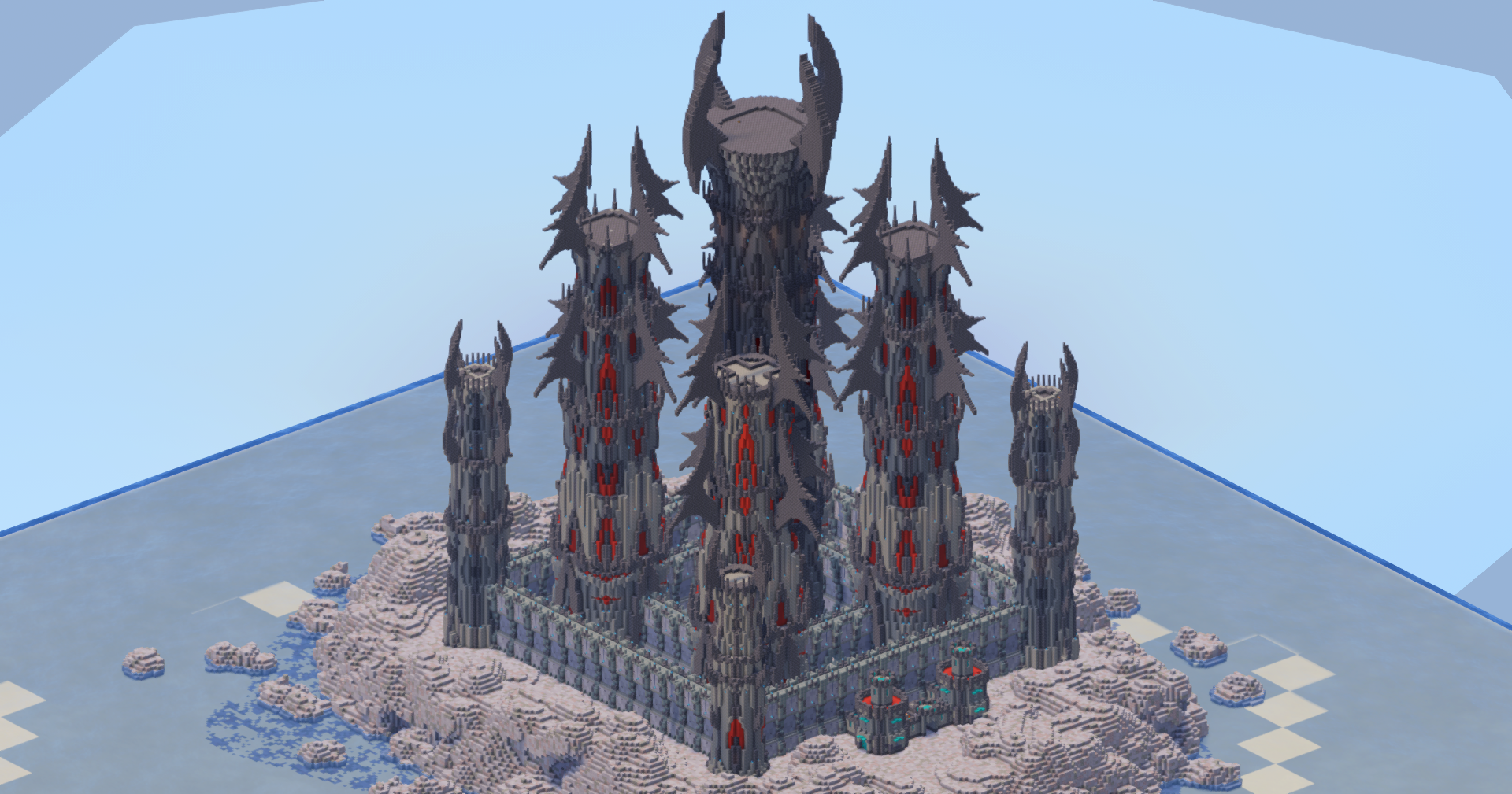 Tuff Bricks Fantasy Castle 400x400 Blocks Fully Built Map — Minecraft Build by LeonisBuilds (4)