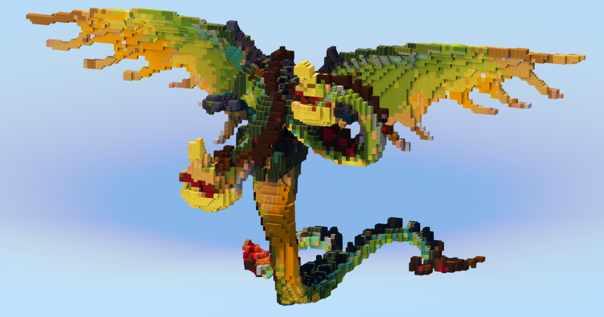 Barf and Belch - Hideous Zippleback Dragon — Minecraft Build by LeonisBuilds (2)