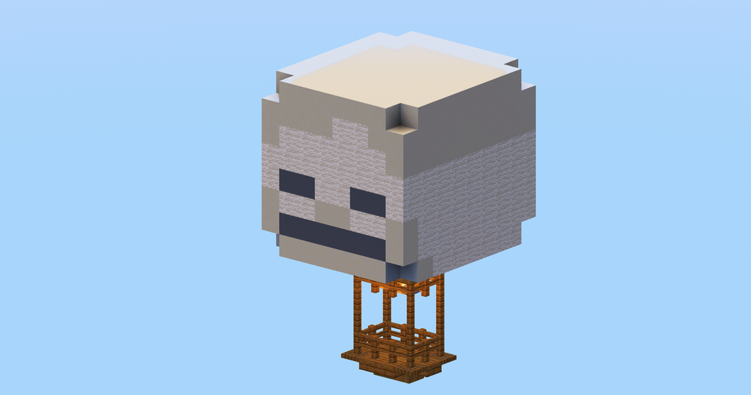 Skeleton Hot Air Balloon — Minecraft Build by LeonisBuilds