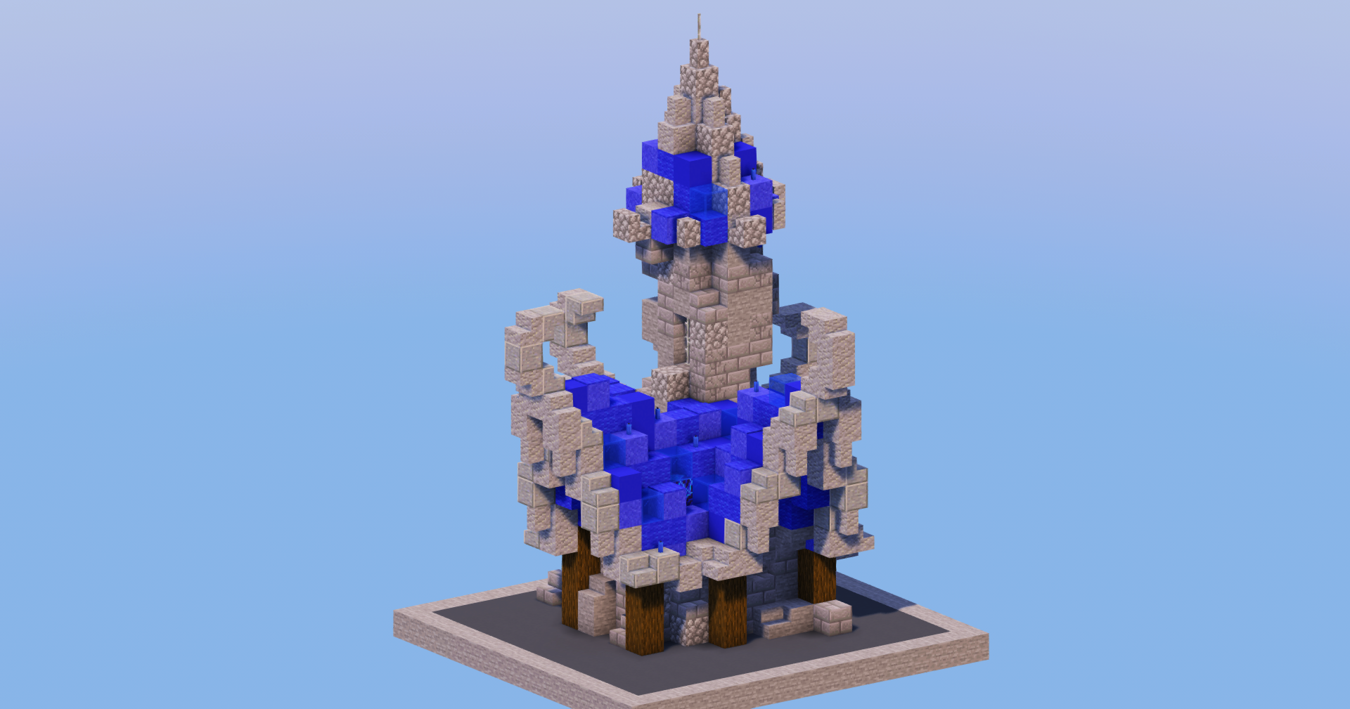 Water Medieval Fantasy House 2 — Minecraft Build by LeonisBuilds