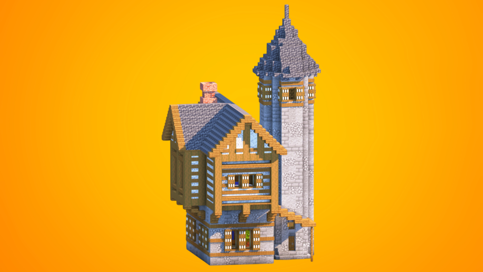 Medieval House with Guard Tower | Fully Furnished Interior — Minecraft Build by RaekonBuilds