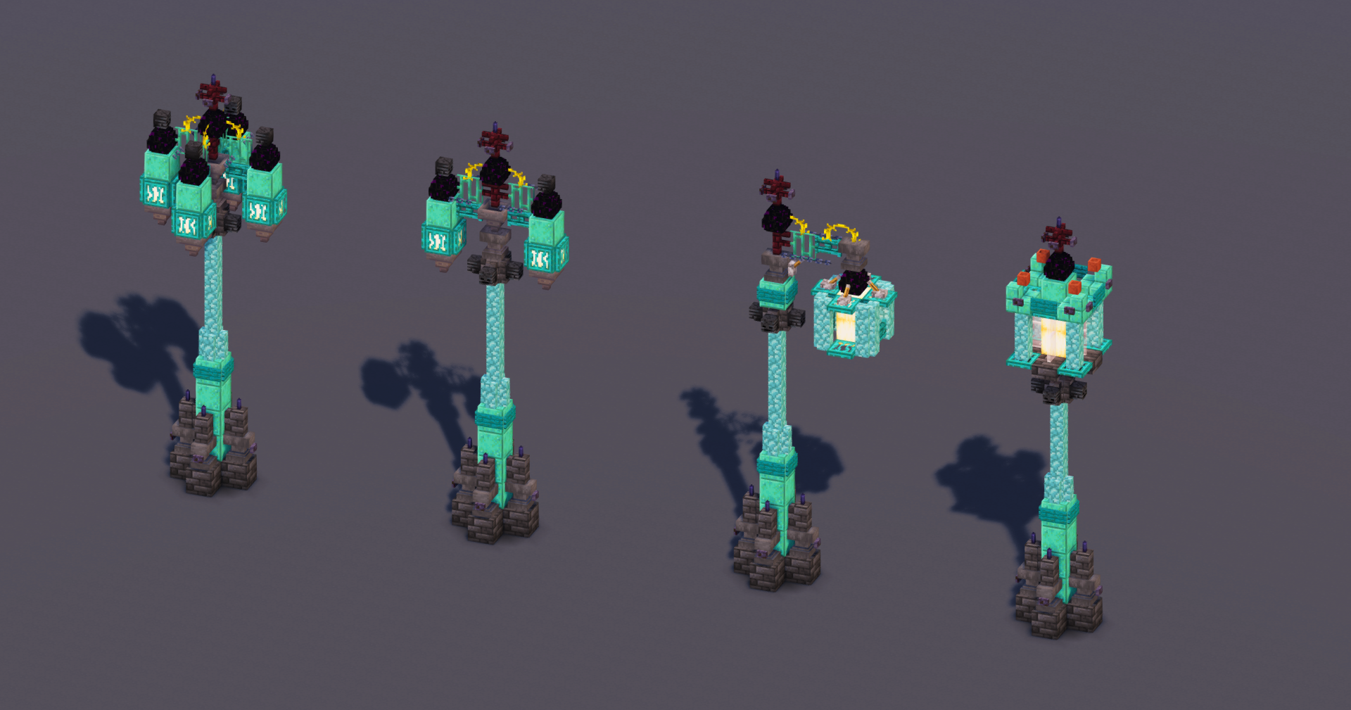 Dark Copper Gothic Lamps Pack — Minecraft Build by MellowHat (2)