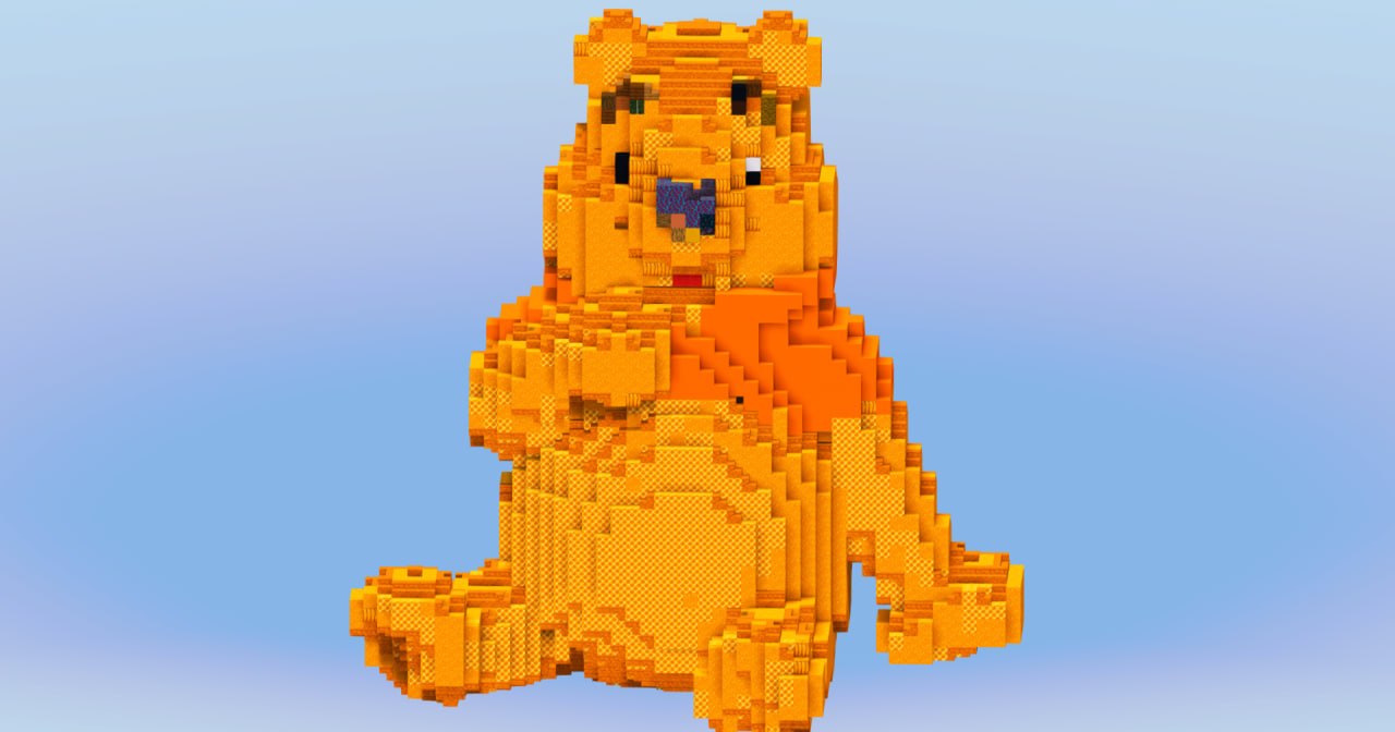 Winnie the Pooh from Disney Winnie the Pooh — Minecraft Build by LeonisBuilds (2)