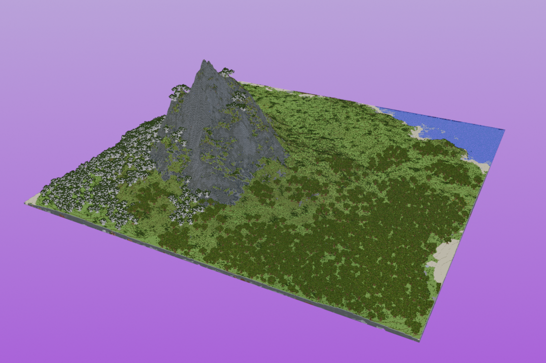Custom Map - Forest, Birch Forest and Mountains