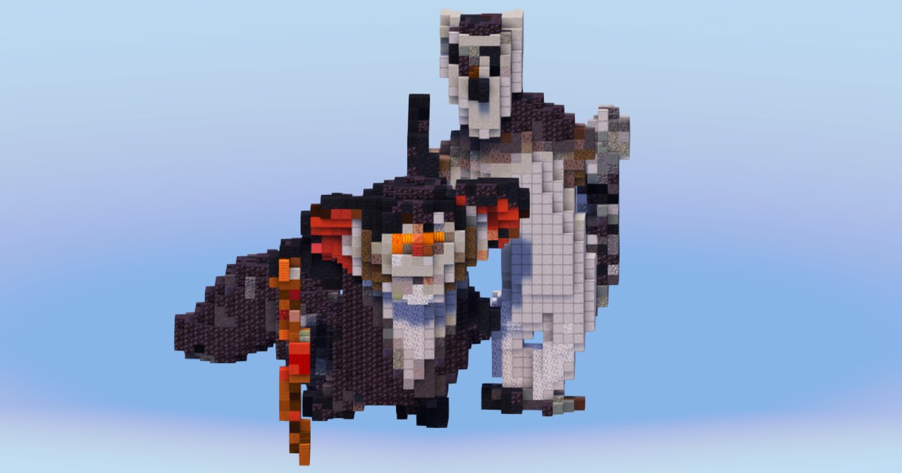 Julien and Maurice from Madagascar — Minecraft Build by LeonisBuilds (2)