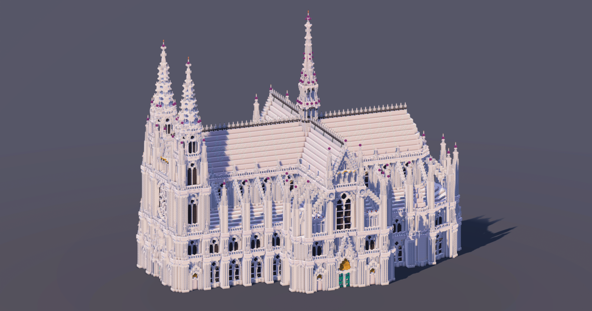 White Quartz Gothic Cathedral — Minecraft Build by MellowHat (3)