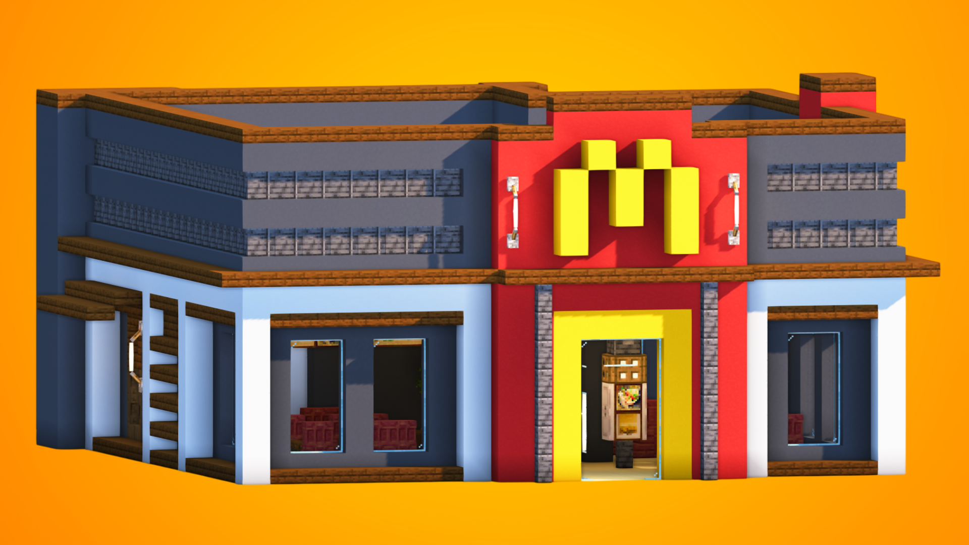 Modern McDonald's | Fully Furnished Interior — Minecraft Build by RaekonBuilds
