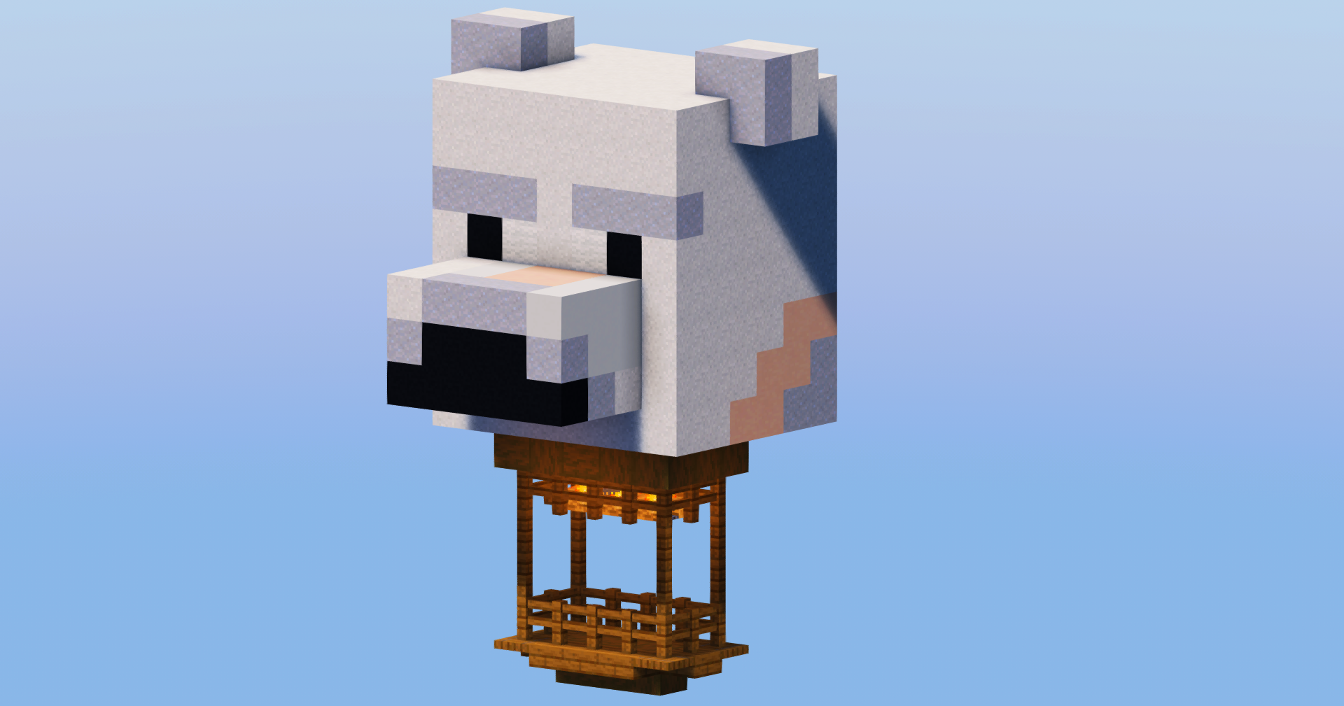 Polar Bear Hot Air Balloon — Minecraft Build by LeonisBuilds (2)