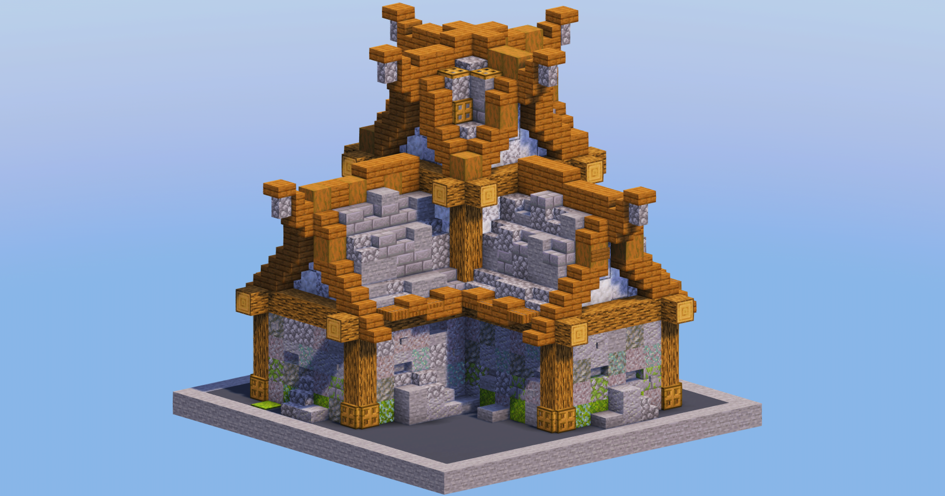 Stone Medieval House 14 — Minecraft Build by LeonisBuilds (2)
