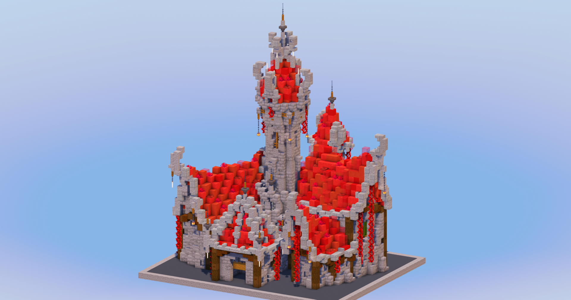 Evil Medieval Fantasy Castle — Minecraft Build by LeonisBuilds (2)