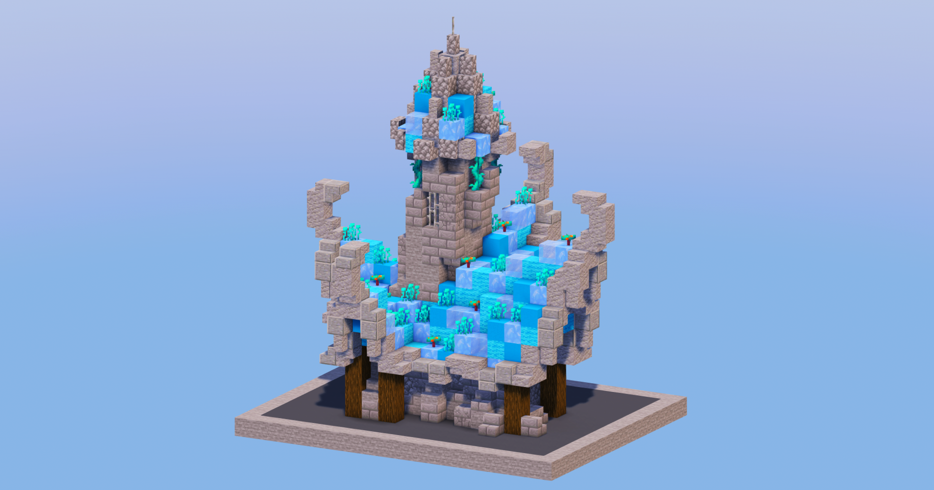 Icy Medieval Fantasy House 3 — Minecraft Build by LeonisBuilds (2)