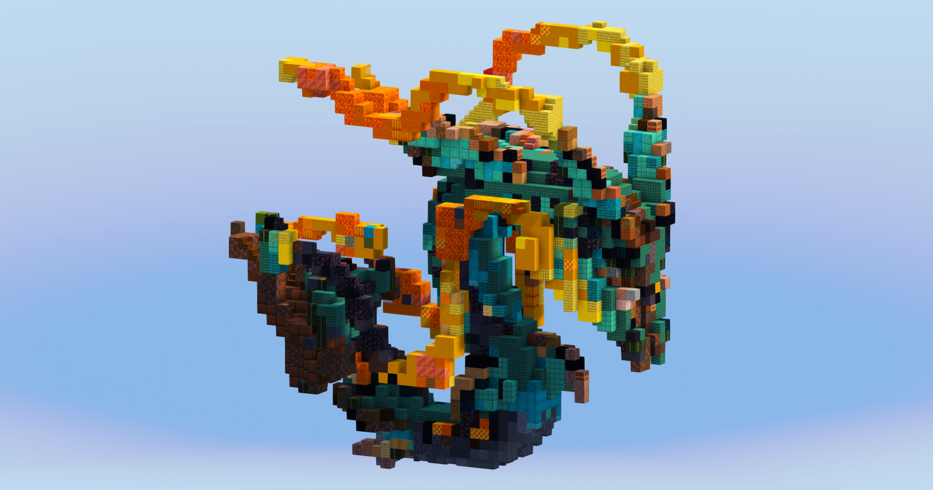 Mega Rayquaza from Pokemon — Minecraft Build by LeonisBuilds