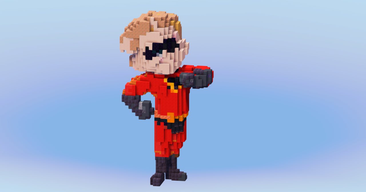 Dash Parr from The Incredibles — Minecraft Build by LeonisBuilds