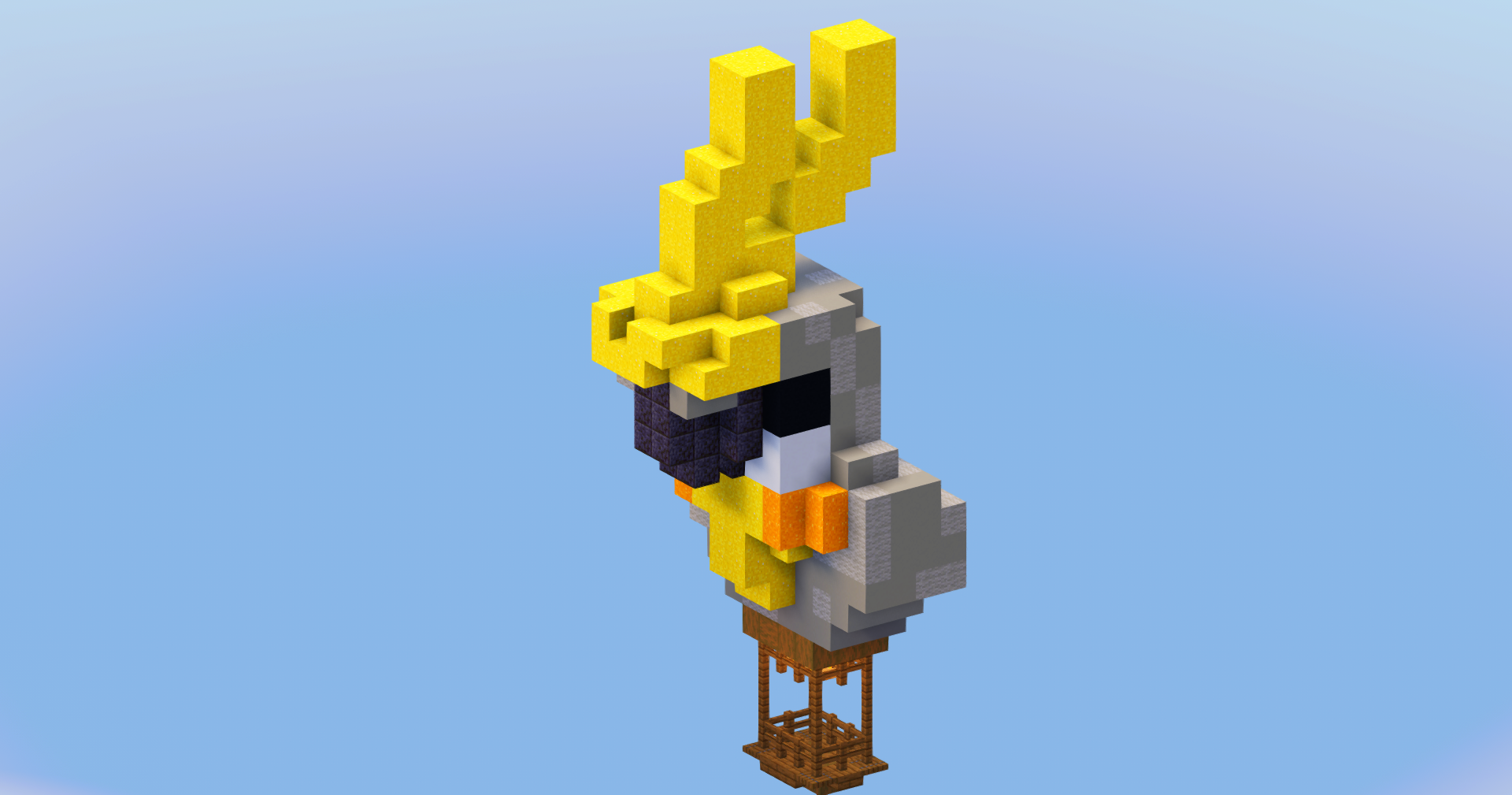 Gray Parrot Hot Air Balloon — Minecraft Build by LeonisBuilds