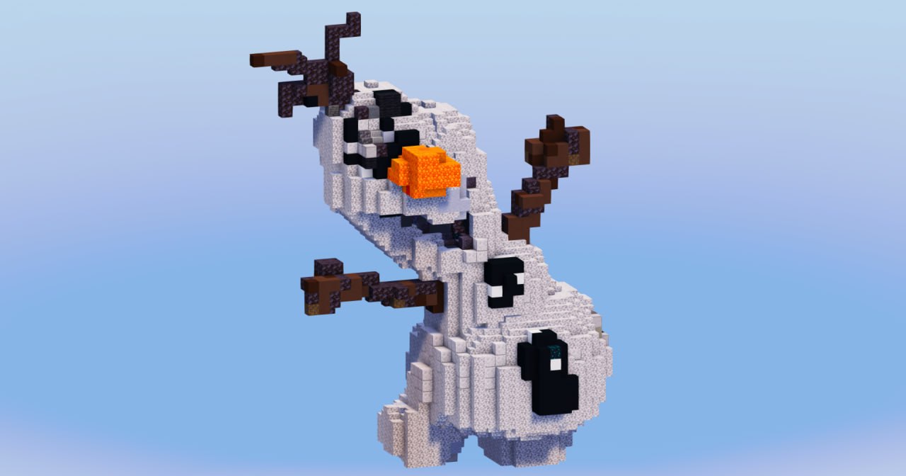 Olaf from Disney Frozen — Minecraft Build by LeonisBuilds (2)