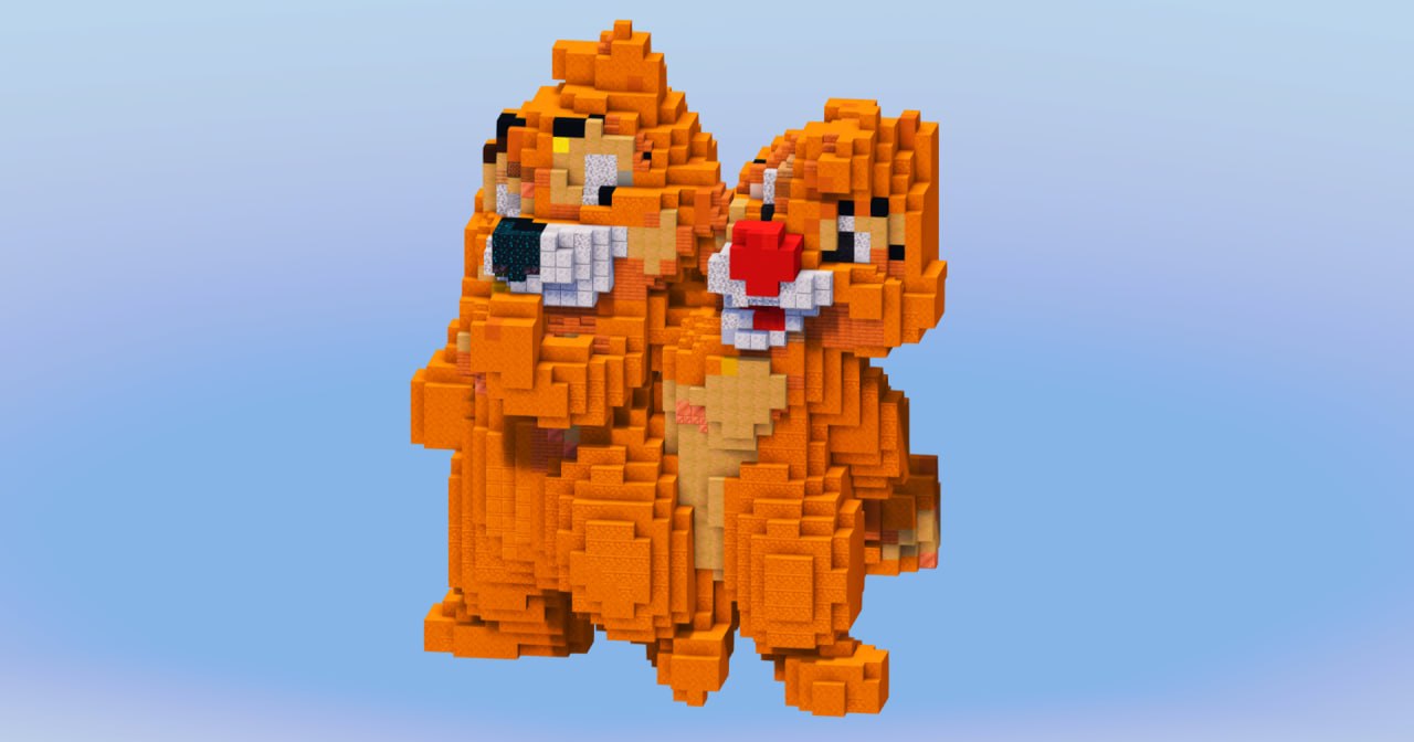 Chip and Dale from Disney Mickey Mouse — Minecraft Build by LeonisBuilds